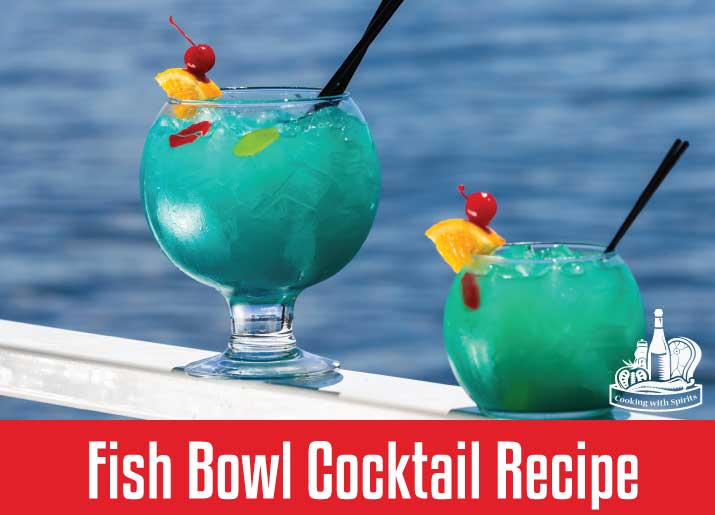 This Fish Bowl Cocktail is a fun party drink, perfect for sharing with friends! You can think of it as a grown-up spin on a classic punch. 
