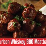 Bourbon Whiskey BBQ Meatballs. Perfect for parties, appetizers or a quick meal.